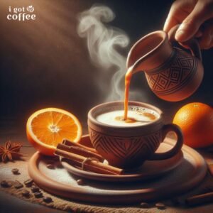 preparing cafe de olla coffee
